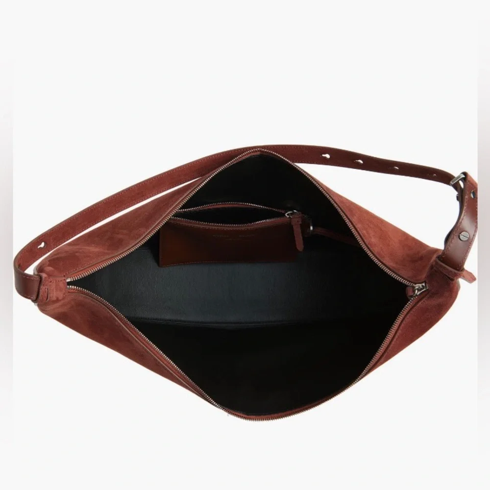 NWT $1290 Proenza Schouler Slide Suede Hobo Bag in Rust!